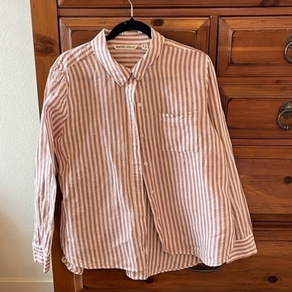 Rachel Hollis Women’s Striped Shirt Size 16 NWOT
